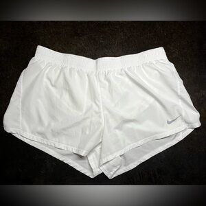 Nike White Running Shorts with liner, XXL